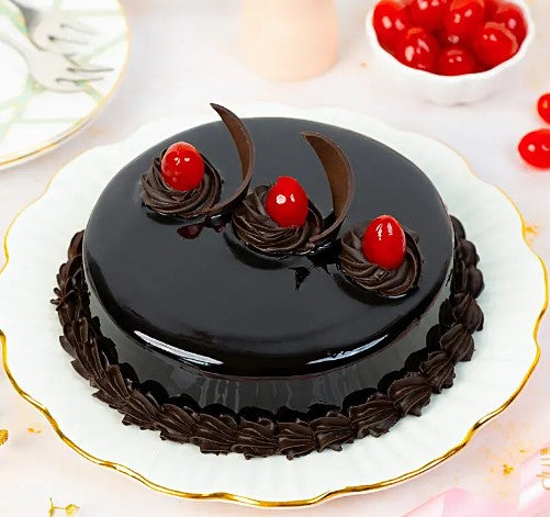 3 Cherry Chocolate truffle cake