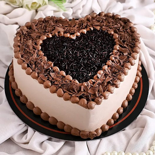 Delicious Heart Shaped Chocolate cake