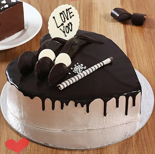 Heart Shape Chocolate cream Cake