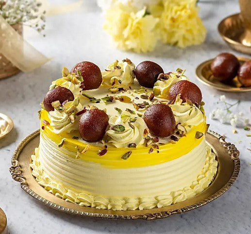 Vanilla Gulabjamun Cake