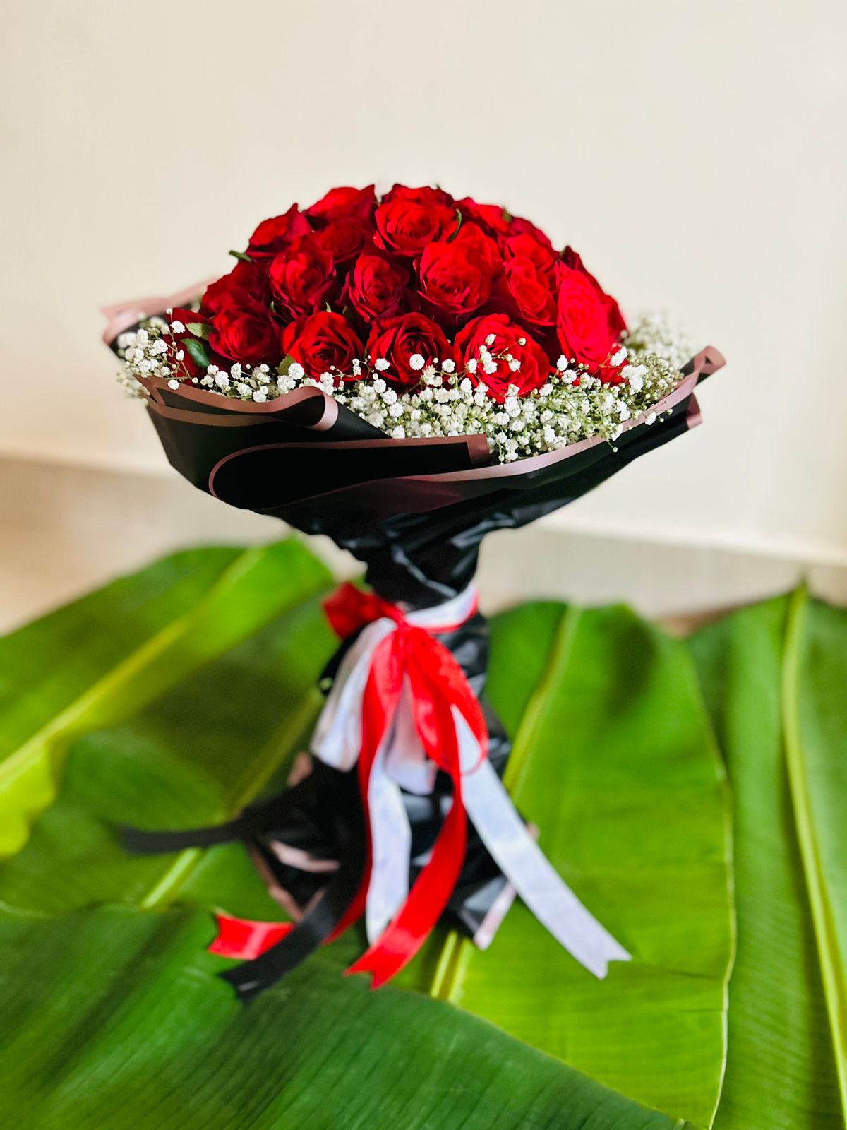 Crimson Velvet Rose Bouquet